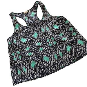 One Clothing Aztec Crop Tank Top Medium